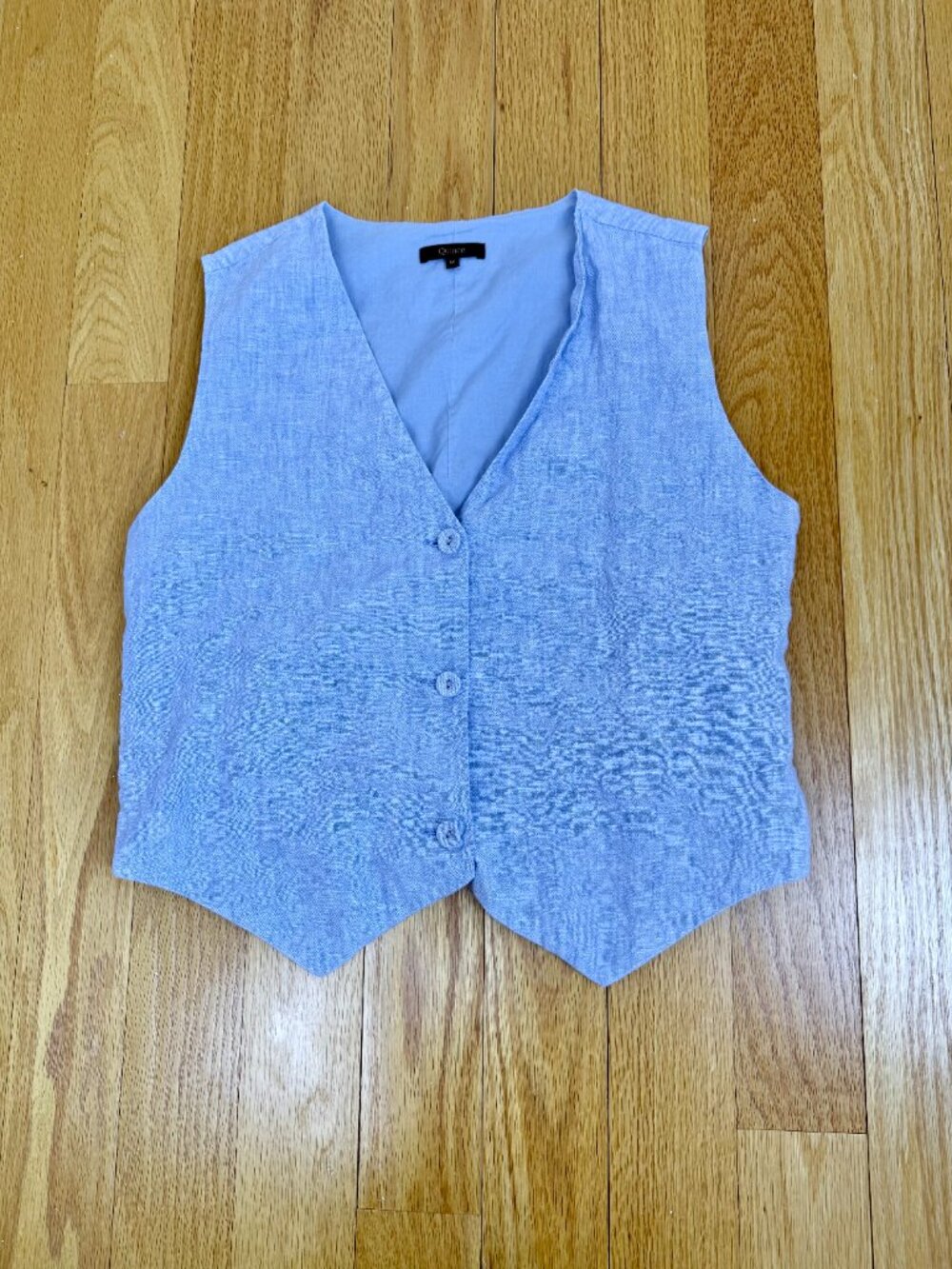 Quince Linen Vest Top European French Blue (M) - Picture 5 of 10